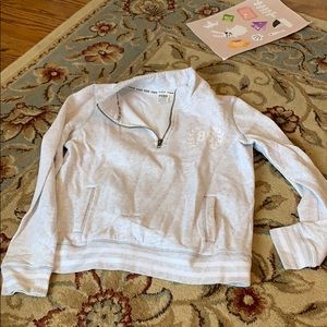 Grey PINK quarter zip